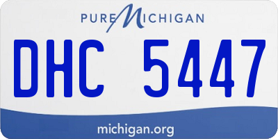 MI license plate DHC5447