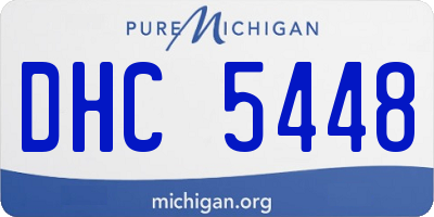 MI license plate DHC5448