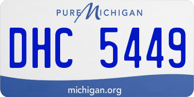 MI license plate DHC5449