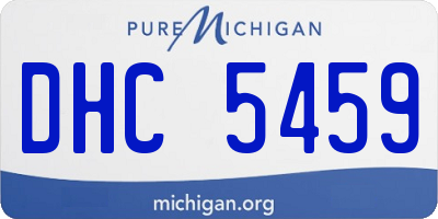MI license plate DHC5459