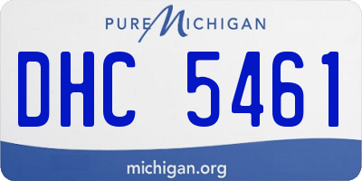 MI license plate DHC5461