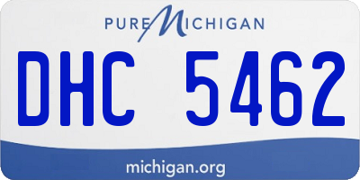 MI license plate DHC5462