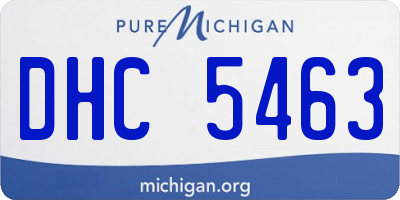 MI license plate DHC5463