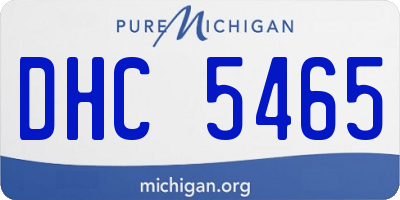 MI license plate DHC5465