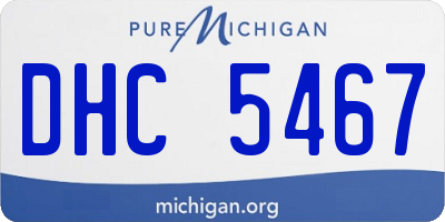 MI license plate DHC5467