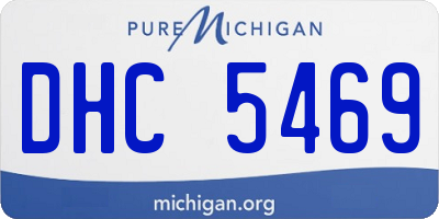 MI license plate DHC5469