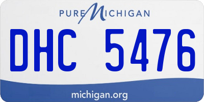 MI license plate DHC5476