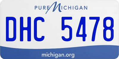 MI license plate DHC5478