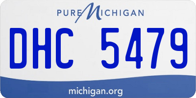 MI license plate DHC5479
