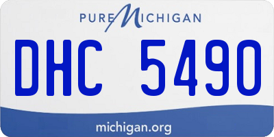MI license plate DHC5490