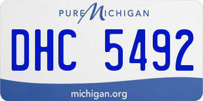 MI license plate DHC5492