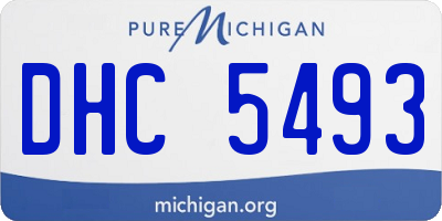 MI license plate DHC5493