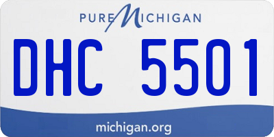 MI license plate DHC5501
