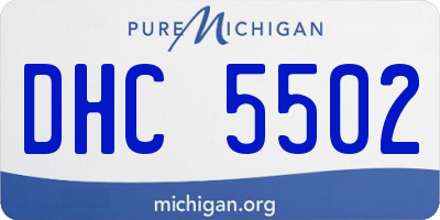 MI license plate DHC5502