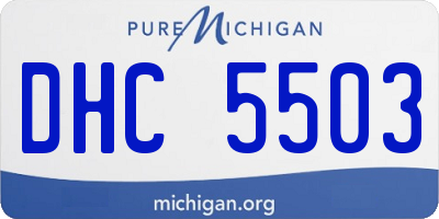 MI license plate DHC5503