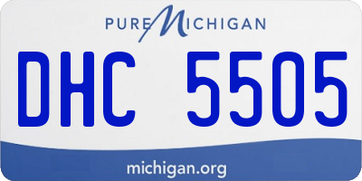 MI license plate DHC5505