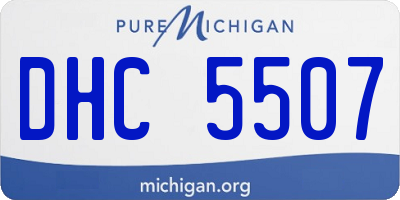 MI license plate DHC5507