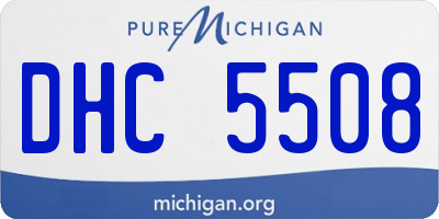 MI license plate DHC5508