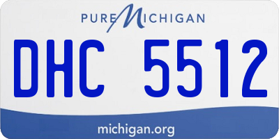 MI license plate DHC5512