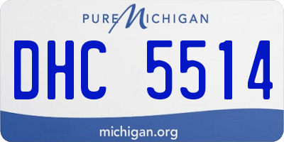 MI license plate DHC5514