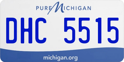 MI license plate DHC5515