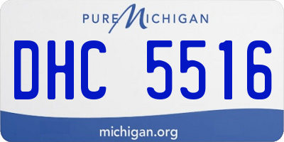MI license plate DHC5516