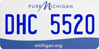 MI license plate DHC5520