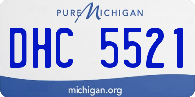 MI license plate DHC5521