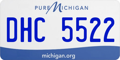 MI license plate DHC5522