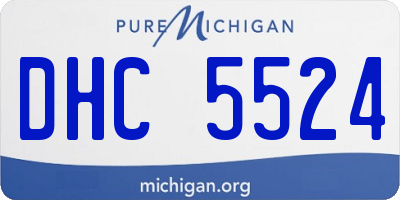 MI license plate DHC5524