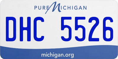 MI license plate DHC5526