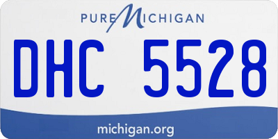MI license plate DHC5528