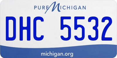 MI license plate DHC5532