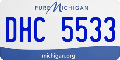 MI license plate DHC5533