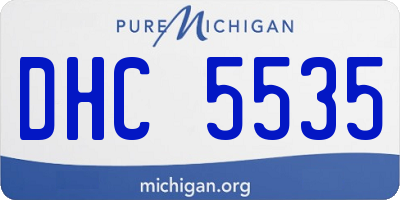 MI license plate DHC5535