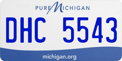 MI license plate DHC5543