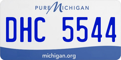 MI license plate DHC5544