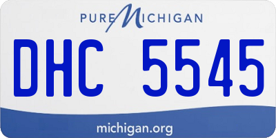 MI license plate DHC5545