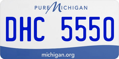 MI license plate DHC5550