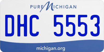 MI license plate DHC5553
