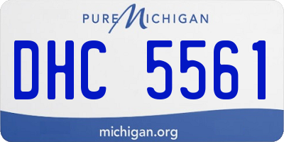 MI license plate DHC5561