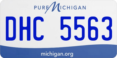 MI license plate DHC5563
