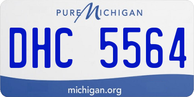 MI license plate DHC5564