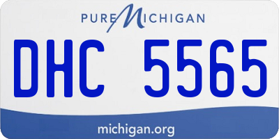 MI license plate DHC5565