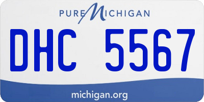 MI license plate DHC5567