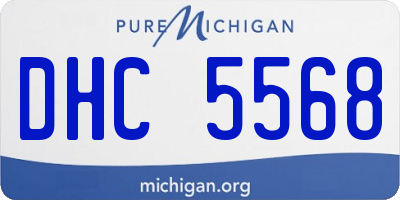 MI license plate DHC5568