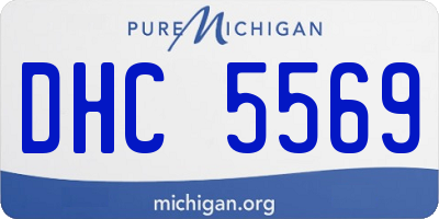 MI license plate DHC5569