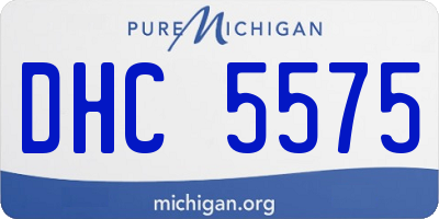 MI license plate DHC5575