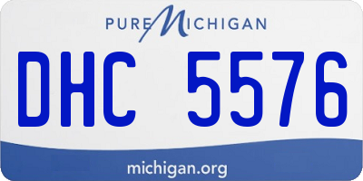 MI license plate DHC5576