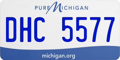MI license plate DHC5577